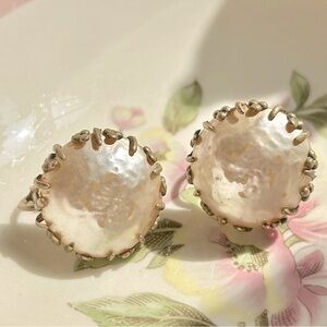 Exquisite Miriam Haskell Baroque Pearl Earrings RARE